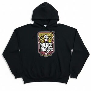 Disney Rock And Roll Disneyland Disneyworld Pullover Hoodie Mickey Mouse Size XL